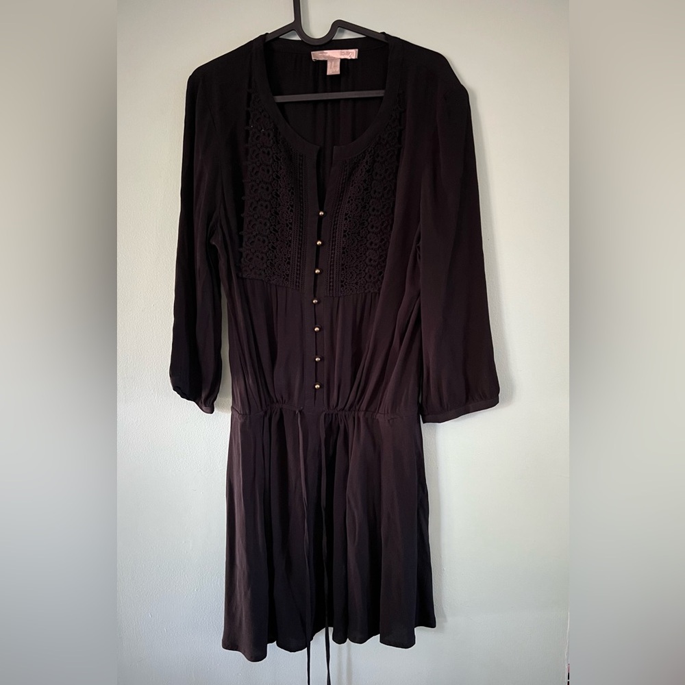 Boho Black Lace Dress